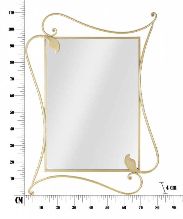 Oglinda perete Petal, metal auriu - CreativDeco.ro [5]