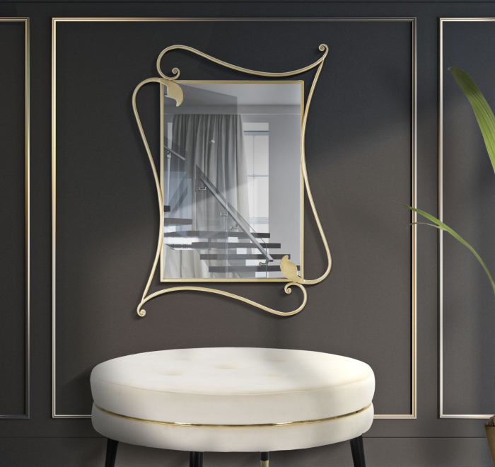 Oglinda perete Petal, metal auriu - CreativDeco.ro [3]