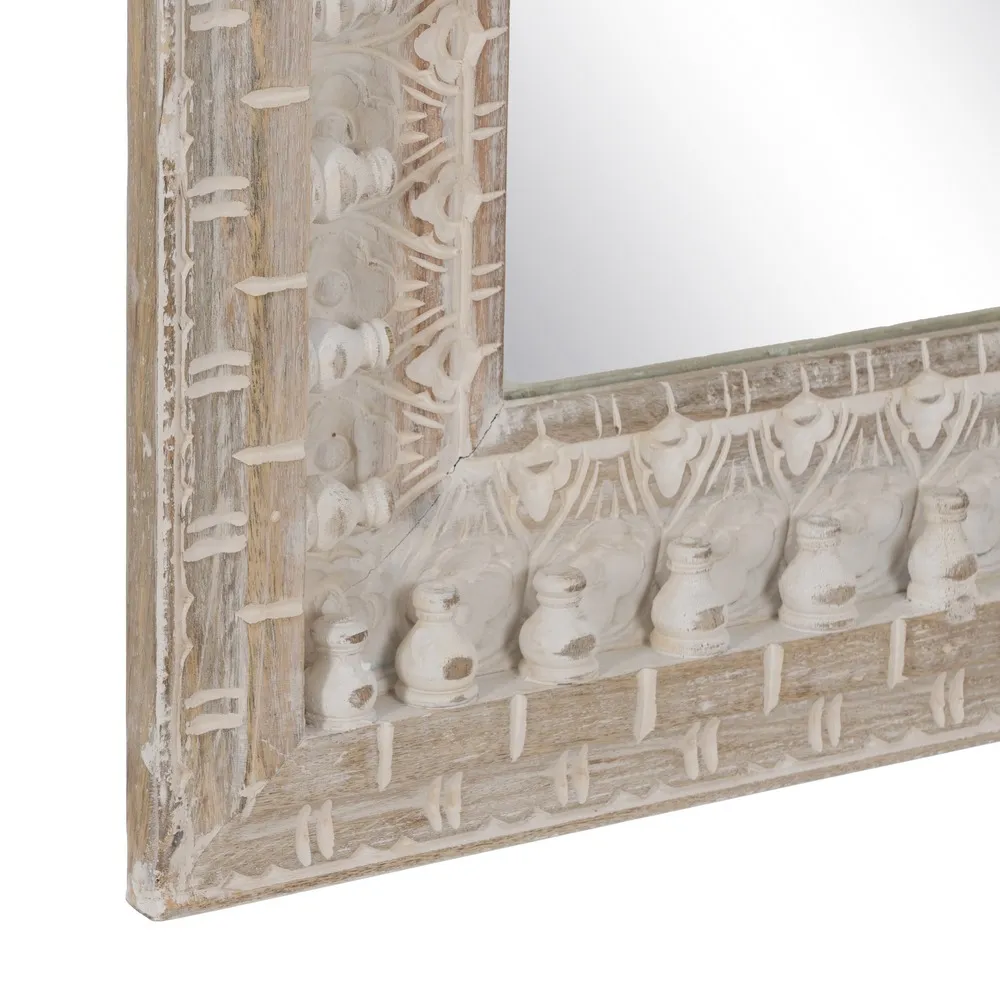 Oglinda Perete Sema Lemn Alb Uzat - CreativDeco.ro [5]