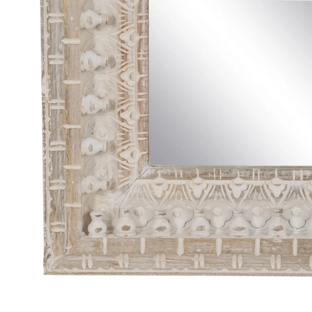 Oglinda Perete Sema Lemn Alb Uzat - CreativDeco.ro [6]