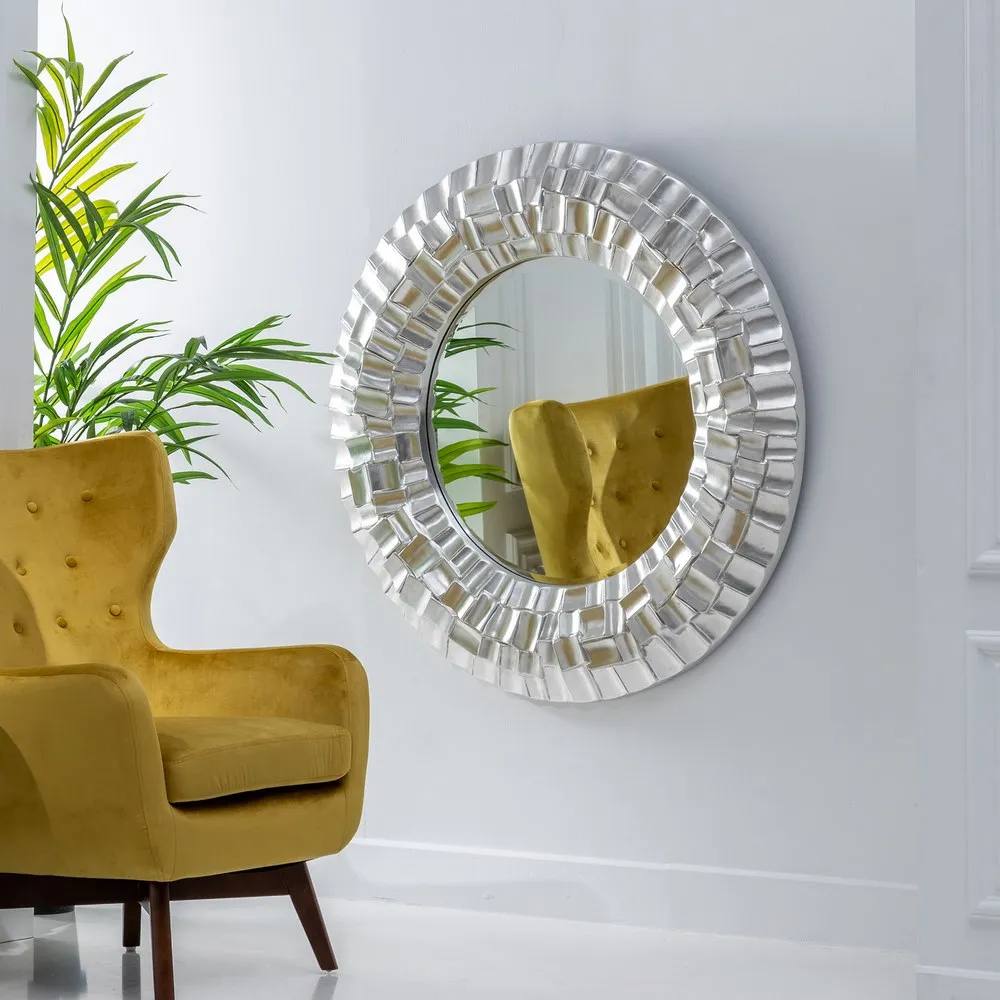 Oglinda Perete Silver, Poliuretan Argintiu - creativdeco.ro [2]