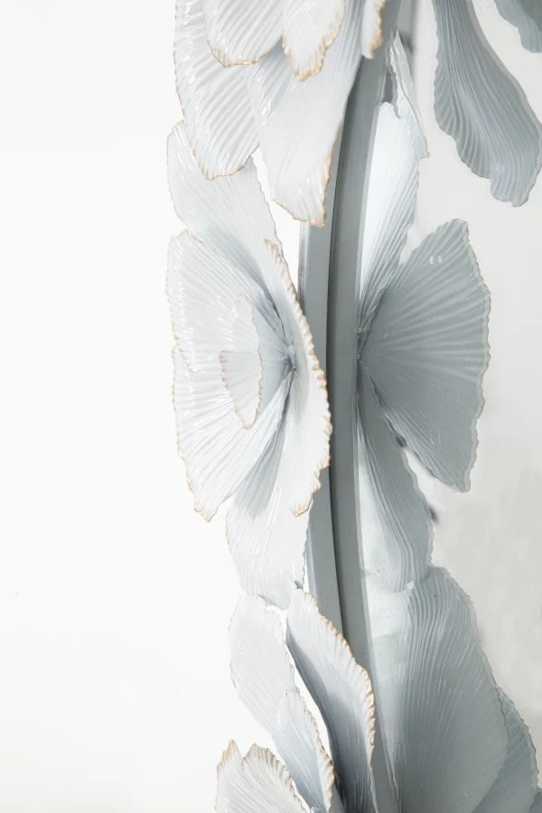 Oglinda perete White Flower, metal alb - CreativDeco.ro [5]
