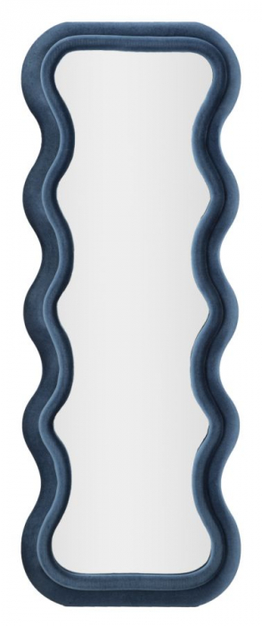 Oglinda Rama Catifea Albastra Eleganta Versatila CreativDeco [1]