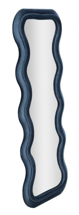 Oglinda Rama Catifea Albastra Eleganta Versatila CreativDeco [3]