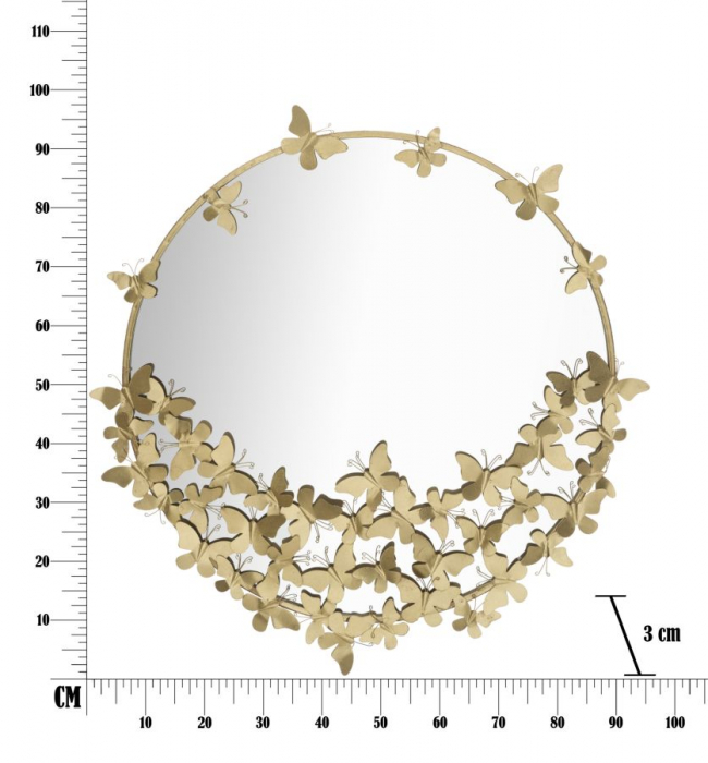 Oglinda Rotunda Aurie Farfalle New - CreativDeco.ro [6]