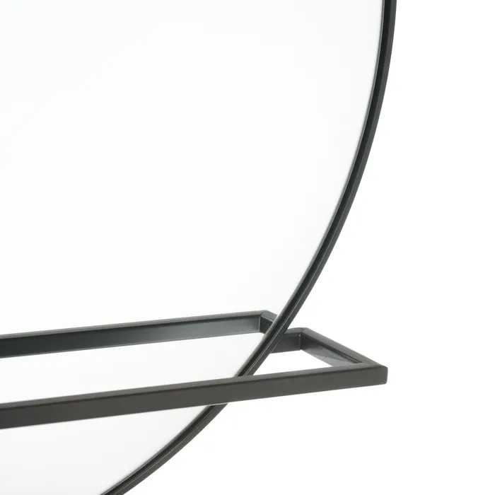 oglinda rotunda cu raft metal negru CreativDeco [2]