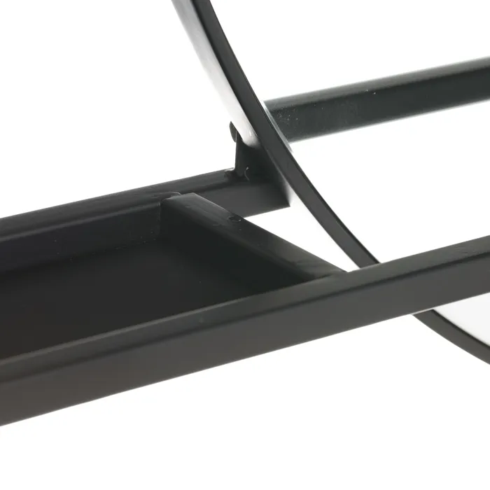 oglinda rotunda cu raft metal negru CreativDeco [5]