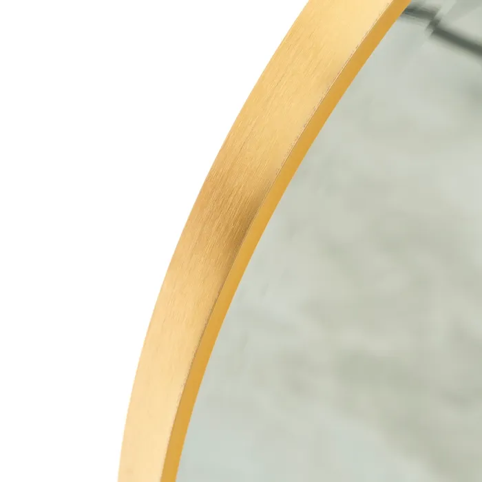 oglinda rotunda din aluminiu auriu design sofisticat | CreativDeco [5]