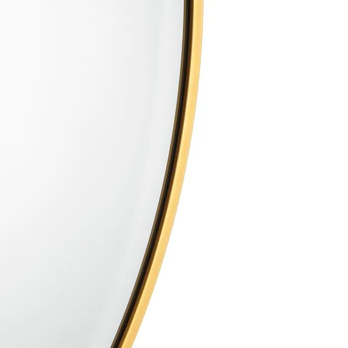 oglinda rotunda din aluminiu auriu design sofisticat | CreativDeco [4]