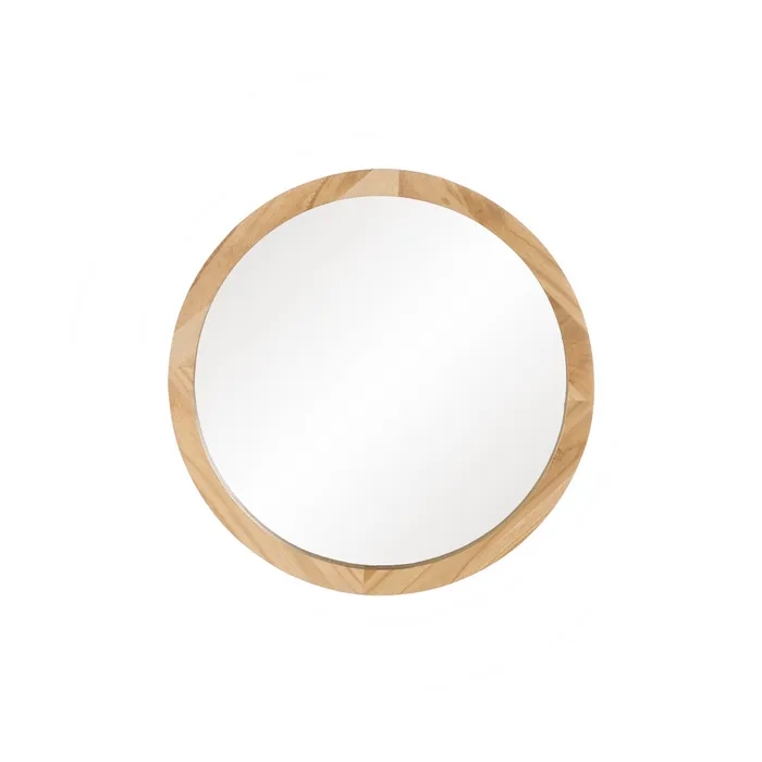 Oglinda rotunda rama lemn rustica|Oglinzi elegante si naturale [1]