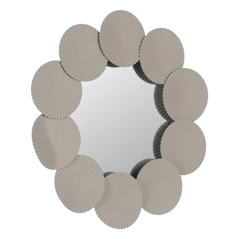 Oglinda rotunda rama alba moderna|Oglinzi elegante si creative [2]