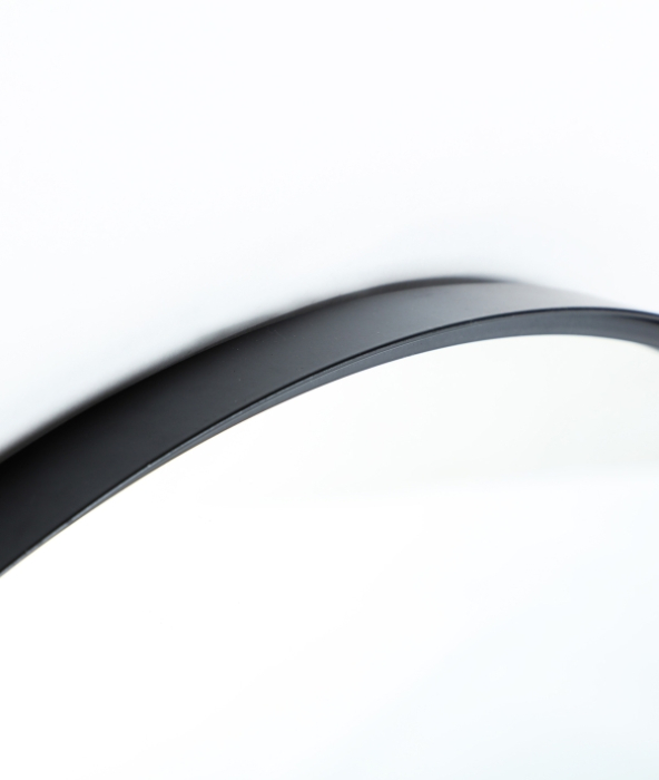 Oglindă rotundă cu ramă neagră din metal KALID – oglindă circulară cu ramă subțire neagră [4]