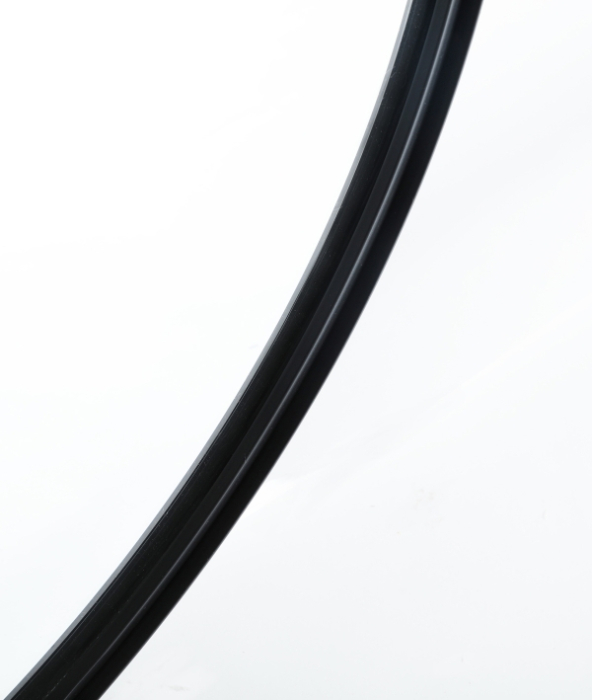 Oglindă rotundă cu ramă neagră din metal KALID – oglindă circulară cu ramă subțire neagră [3]