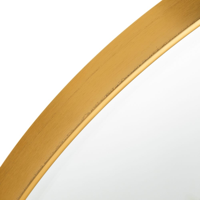 Oglindă rotundă cu ramă subțire din aluminiu auriu de 120 cm pe fundal alb [3]