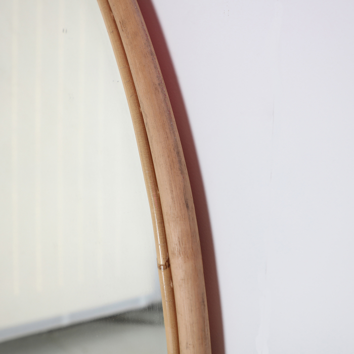 Oglinda rotunda foarte mare bambus | Decoratiuni moderne [2]