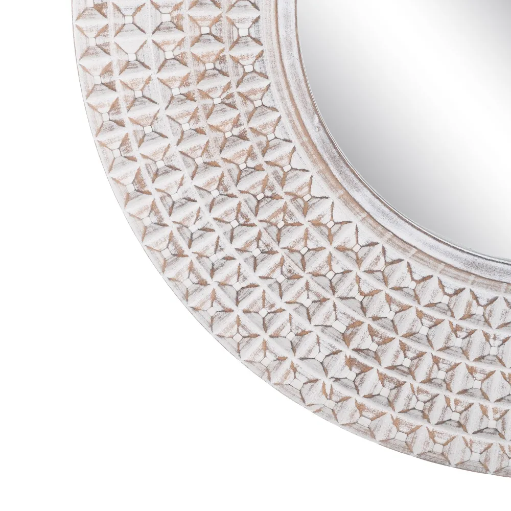 Oglinda Rotunda MDF, Alb Uzat - CREATIVDECO.RO [4]