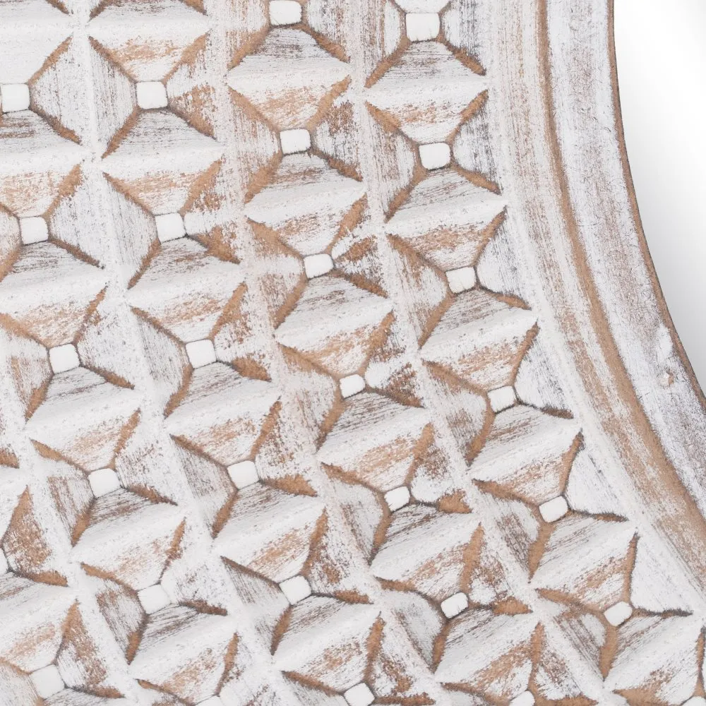 Oglinda Rotunda MDF, Alb Uzat - CREATIVDECO.RO [3]