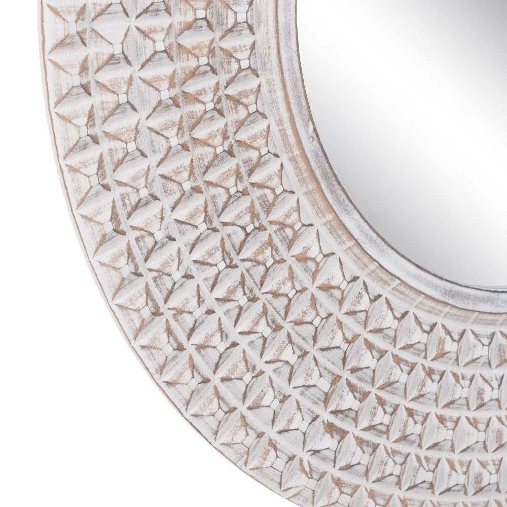 Oglinda Rotunda MDF, Alb Uzat - CREATIVDECO.RO [5]