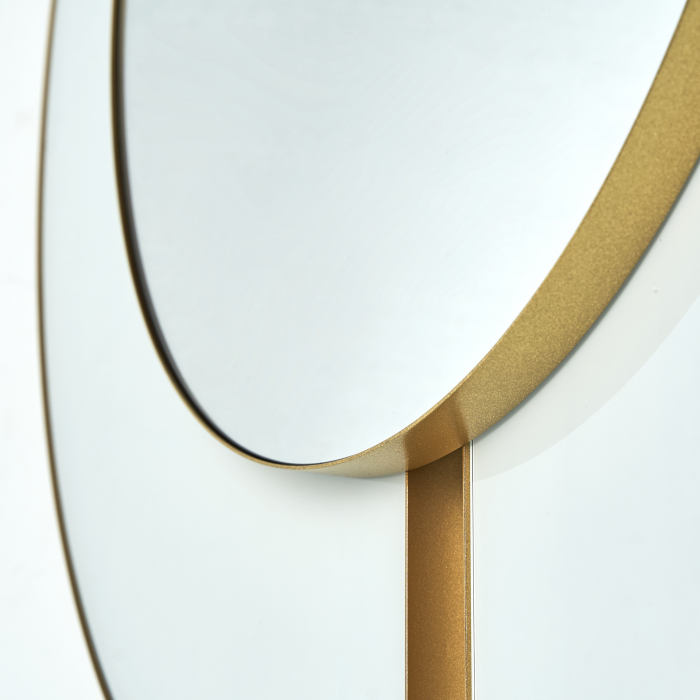 Oglinda rotunda Art Deco alba si aurie|Oglinzi decorative luxoase [3]