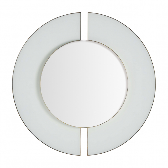Oglinda rotunda Art Deco alba si aurie|Oglinzi decorative luxoase [1]