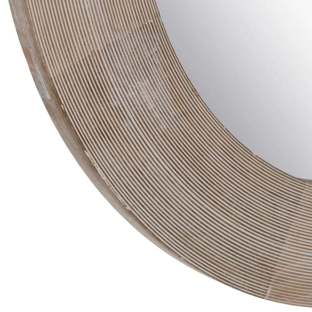 Oglinda Rotunda Sripes Lemn Natural Alb - CreativDeco.ro [5]