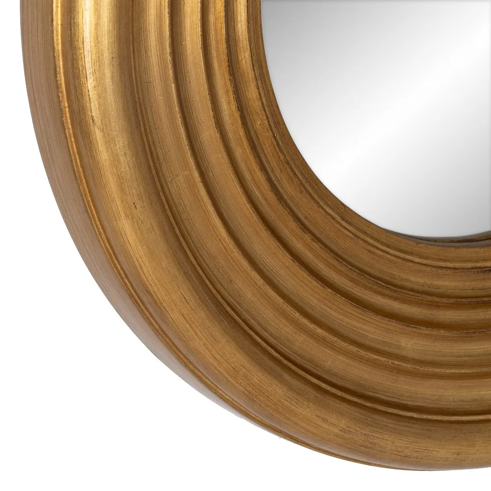 Oglinda rotunda Toledo, lemn auriu - creativdeco.ro [5]
