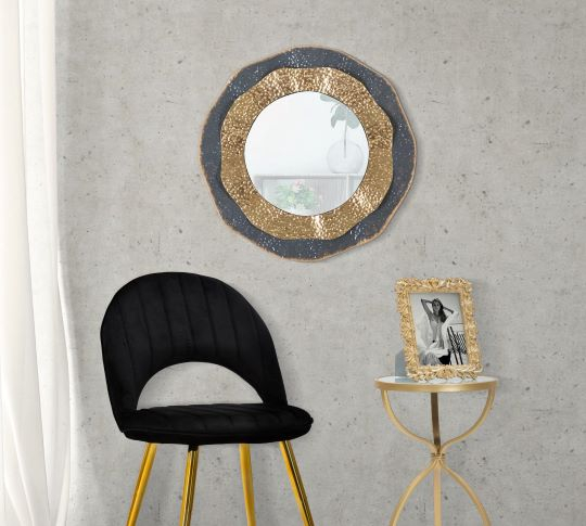 Oglinda Shai Dark, auriu/antracite, metal - CreativDeco.ro [2]