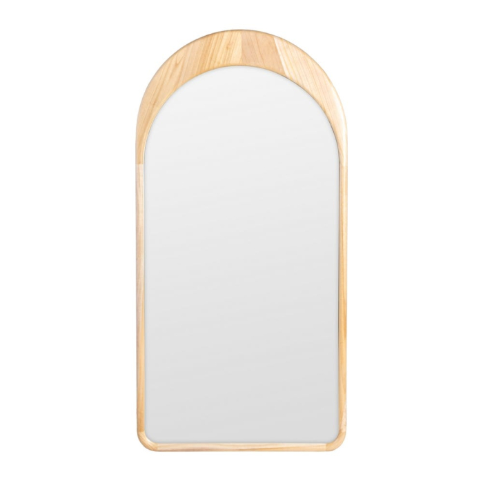 Oglindă tip dressing arcuită din lemn de paulownia natural – stil japandi [2]