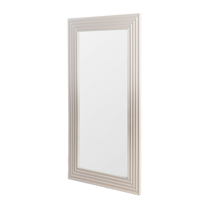 Oglindă tip dressing dreptunghiulară din lemn de paulownia crem – stil rafinat [3]