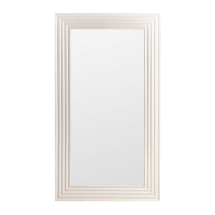 Oglindă tip dressing dreptunghiulară din lemn de paulownia crem – stil rafinat [2]