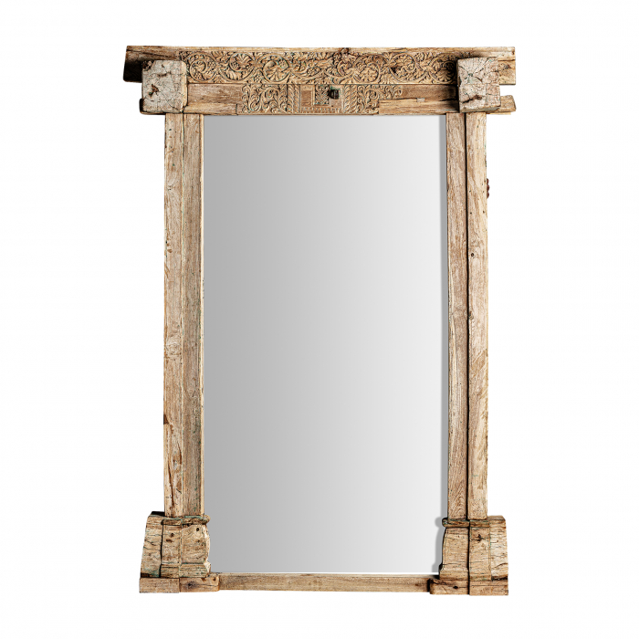 Oglinda etnica unicat lemn tec|Oglinzi decorative impunatoare [1]