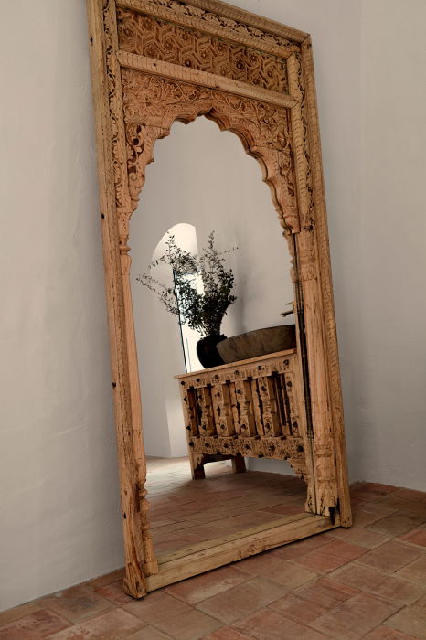 Oglinda etnica unicat lemn tec|Oglinzi decorative mari [4]