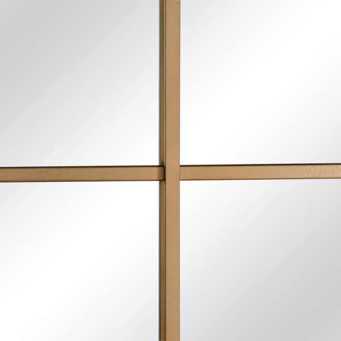 Oglindă verticală tip fereastră cu ramă aurie din metal [4]