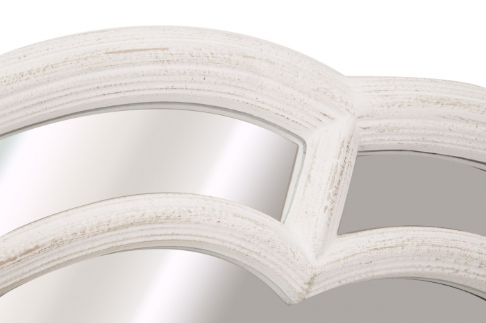 Oglinda vintage alba cu rama dubla - Design italian | CreativDeco [2]