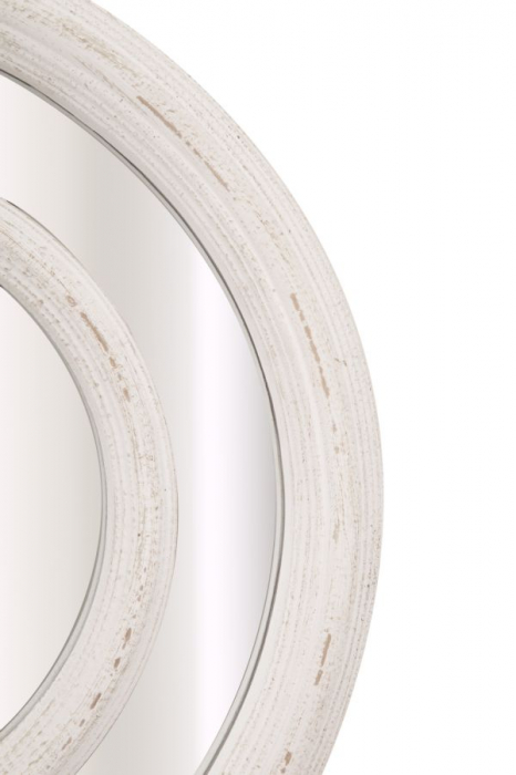 Oglinda vintage alba cu rama dubla - Design italian | CreativDeco [3]