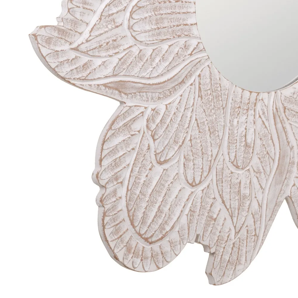 Oglinda White Flower, MDF Alb Uzat - CREATIVDECO.RO [4]