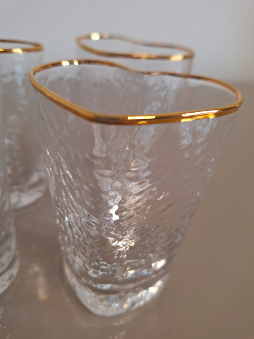Pahar apa Inima, sticla, transparent auriu - CreativDeco.ro [6]