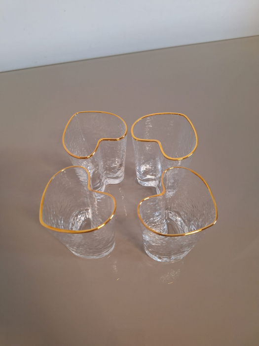 Pahar apa Inima, sticla, transparent auriu - CreativDeco.ro [3]