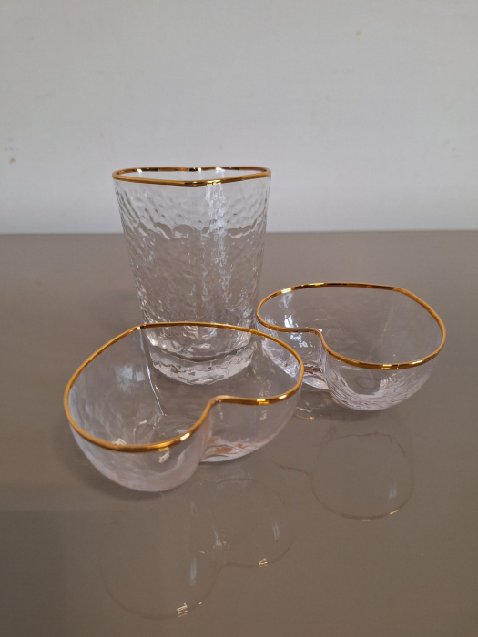 Pahar apa Inima, sticla, transparent auriu - CreativDeco.ro [8]