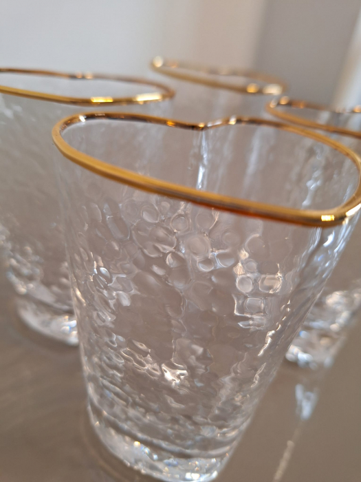 Pahar apa Inima, sticla, transparent auriu - CreativDeco.ro [7]