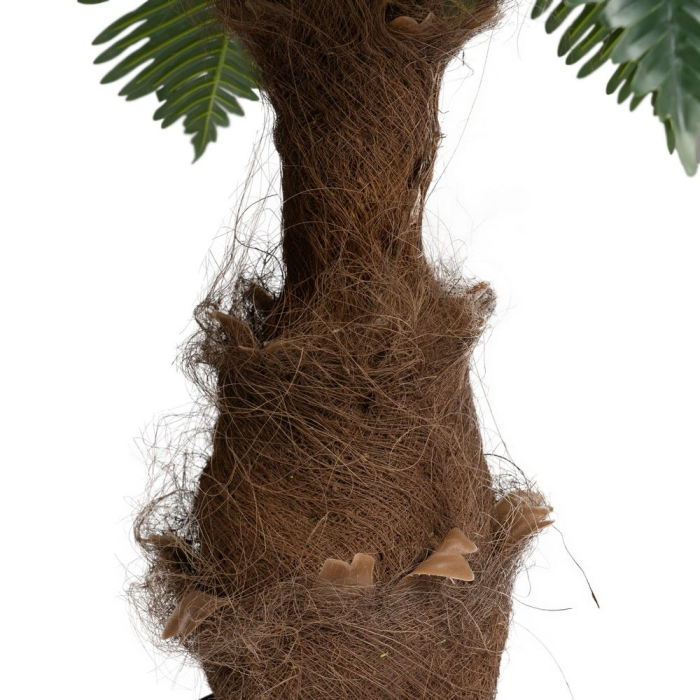 Palmier artificial decorativ cu trunchi texturat și ghiveci negru [5]