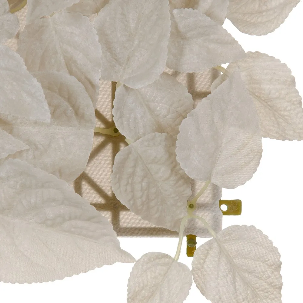 Panou Alb Frunze Artificiale, PVC - CreativDeco.ro [2]