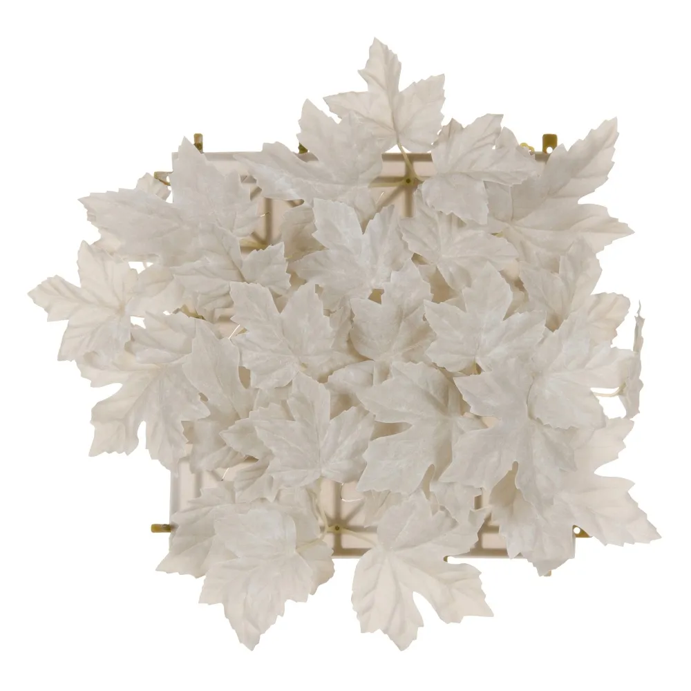 Panou Alb Frunze Artificiale Stejar, PVC - CreativDeco.ro [1]