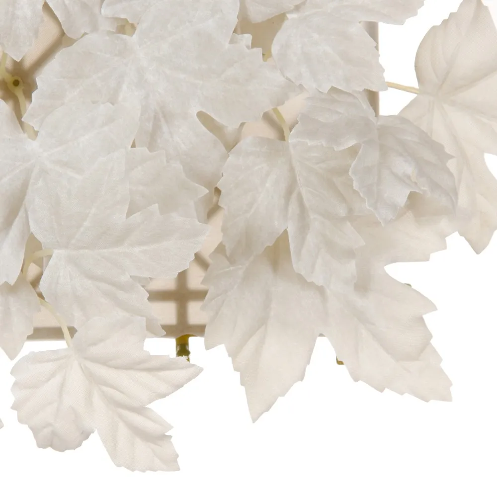 Panou Alb Frunze Artificiale Stejar, PVC - CreativDeco.ro [3]