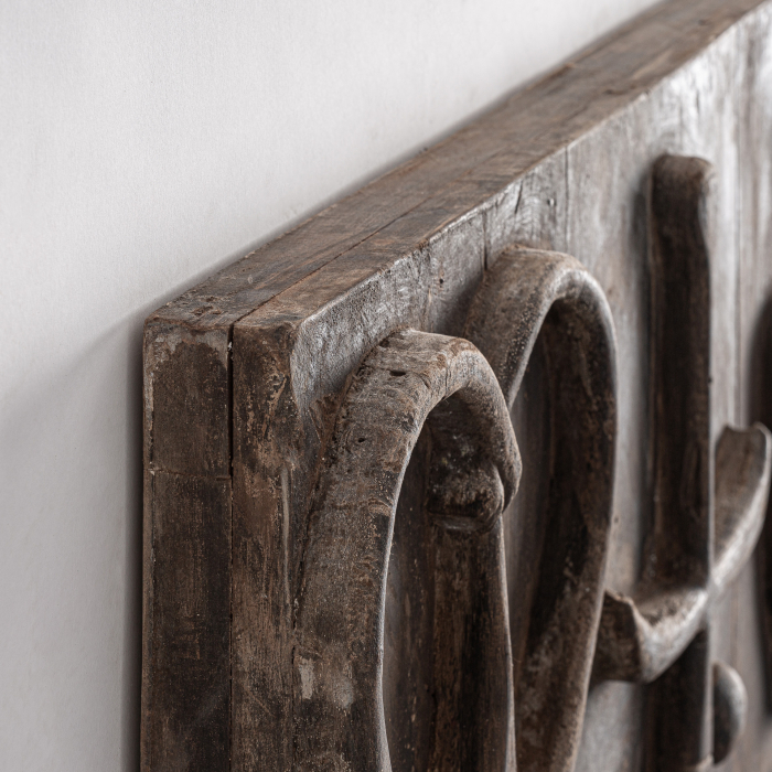 Panou decorativ mural din lemn de suar sculptat Milho [3]