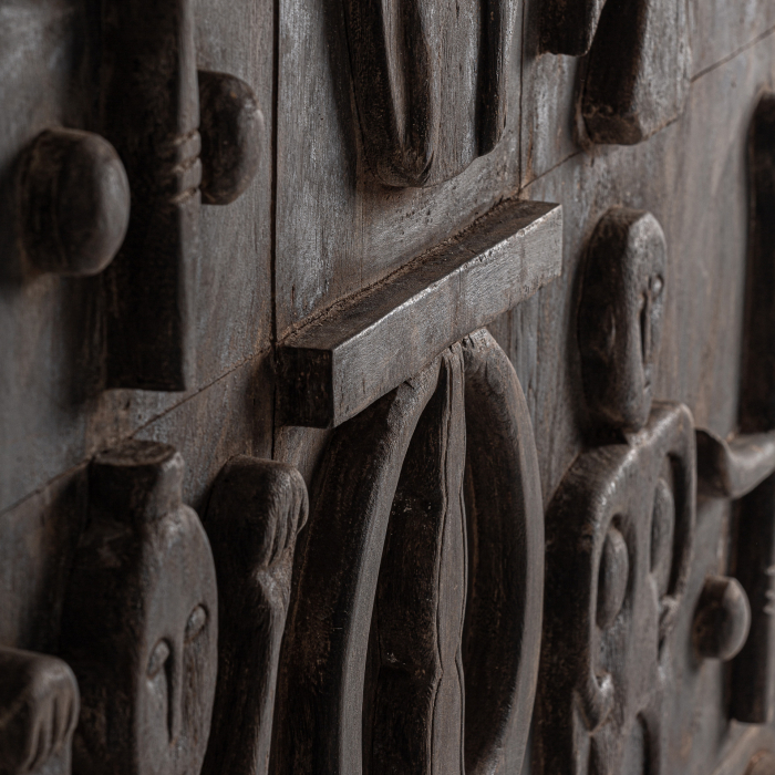 Panou decorativ mural din lemn de suar sculptat Milho [5]