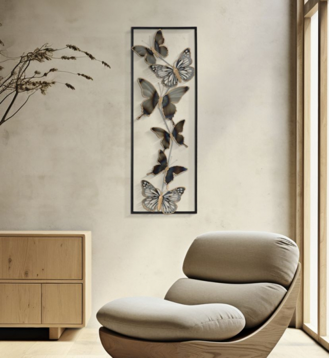 Panou Metalic Fluturi 3D | Decor Perete Elegant | CreativDeco [8]