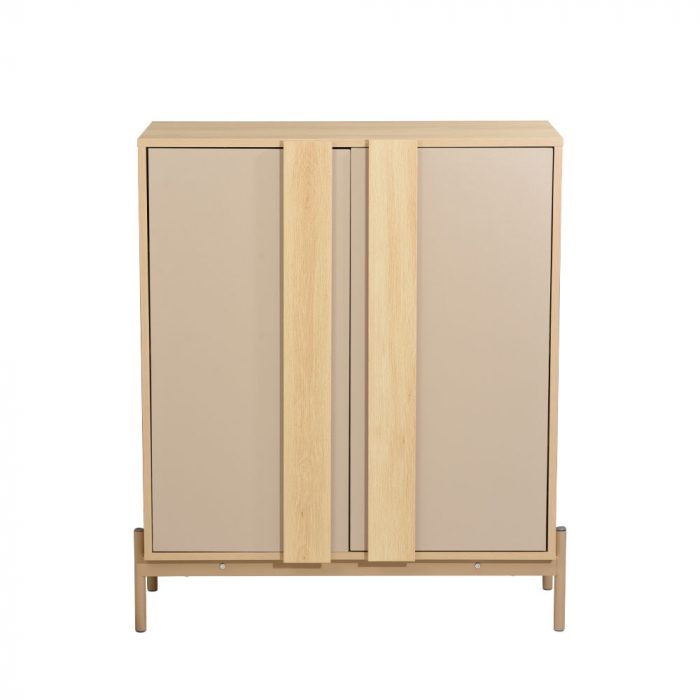 pantofar sonoma latte, 2 uși 3 rafturi, mobilier hol modern și practic [2]