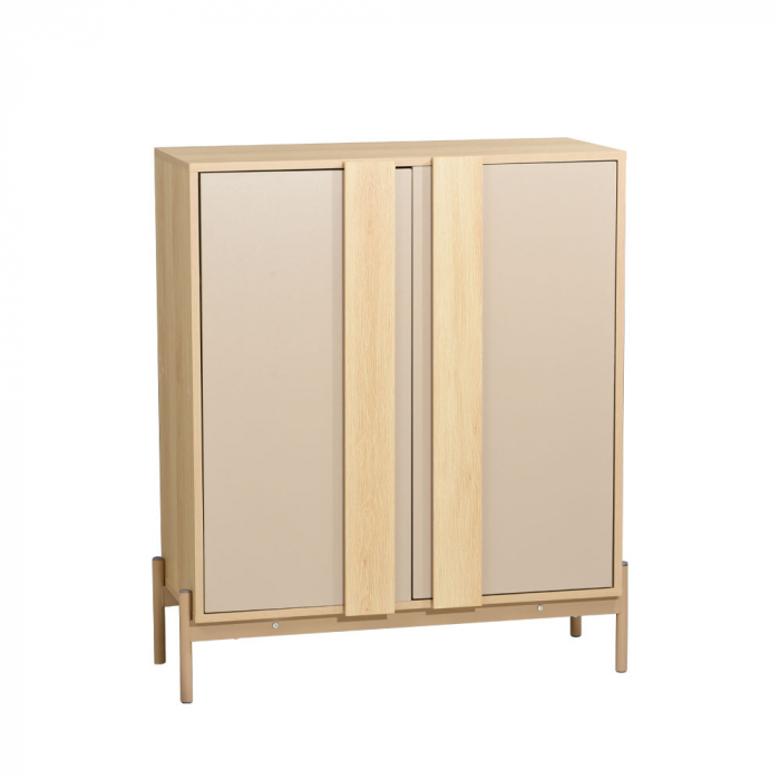 pantofar sonoma latte, 2 uși 3 rafturi, mobilier hol modern și practic [1]