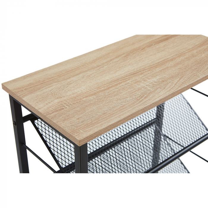 pantofar metalic negru blat nuc Plexus [3]
